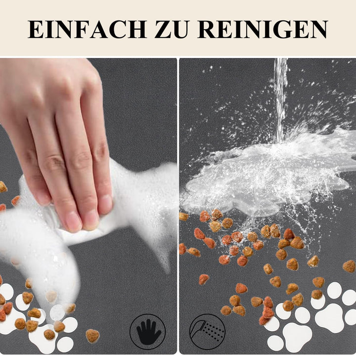 Napfunterlage Hund Katzen Futternapf Unterlage: 60 x 40 cm rutschfeste Hundenapf Unterlage Katzennap