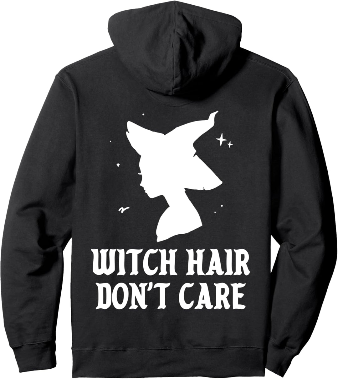 Hexe Hair Don't Care Funny Spooky Vibes Halloween Kostüm Pullover Hoodie