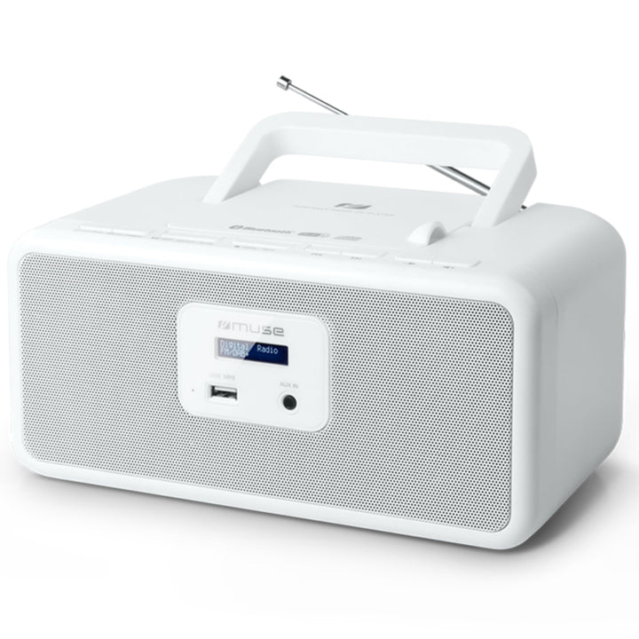 Tragbares Bluetooth Radio, CD, MP3 mit USB weiss, weiß