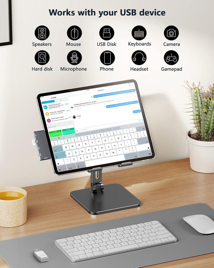 USB Hub for MacBook, USB-C Hub 7-in-2, for Thunderbolt 4 Port, 4K 60Hz HDMI, 2 USB C, 2 USB A Data P