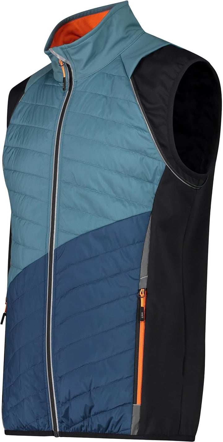 CMP Damen Gilet Softshell Waterproof Weste 50 hydro-bluesteel, 50 hydro-bluesteel