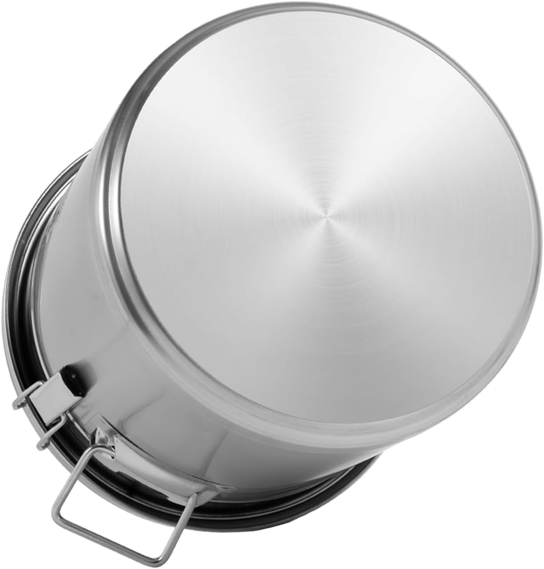 Apriltop 304 Edelstahl Luftdicht Vorratsbehälter mit luftdichtem Deckel, 21L Grosse Metall Lebensmit