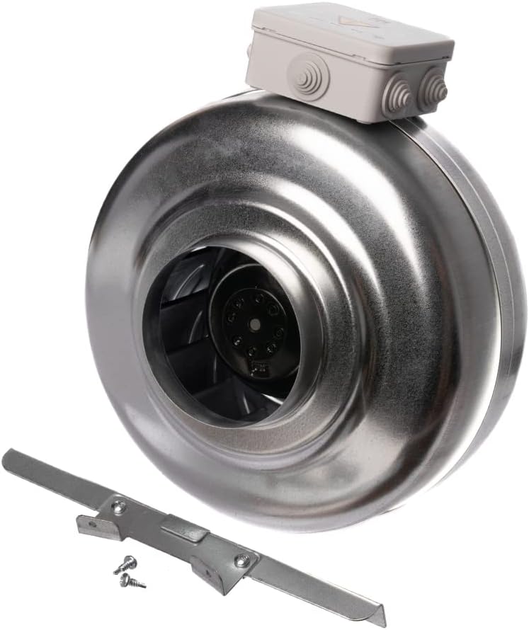 Europlast 100mm Rohrlüfter Rohrventilator Metall radial Abluftrohr Lüfter 379m³ Abluftventilator AKM