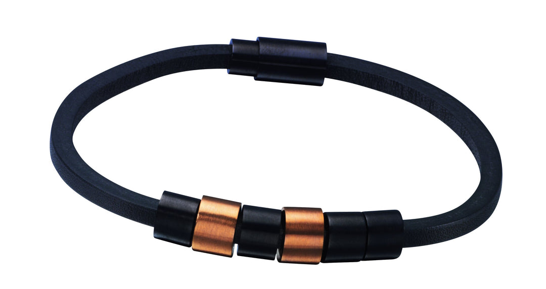 Police "Sixpack Armband Unisex Leder schwarz 21 cm PJ22653BLR-06-21