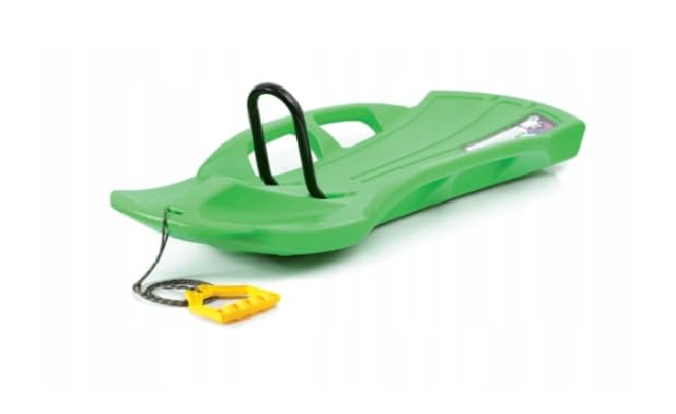Trineo con asas laterales, protección central móvil y reposapies, con cuerda, modelo SNOW TRAIN CONT