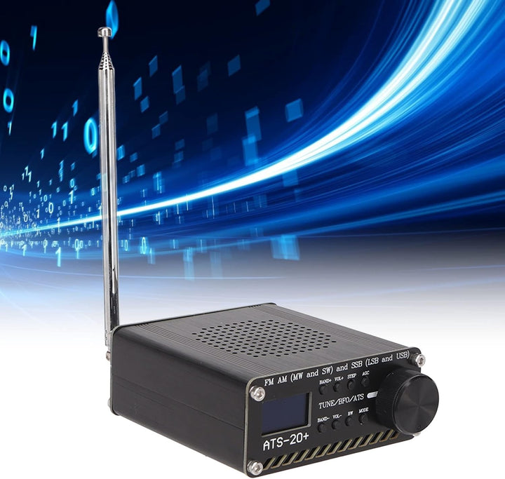 ATS 20+ Funkempfänger FM AM MW & SW SSB (LSB und USB) All-Band-Funkempfänger, 0,96-Zoll-LCD-Bildschi