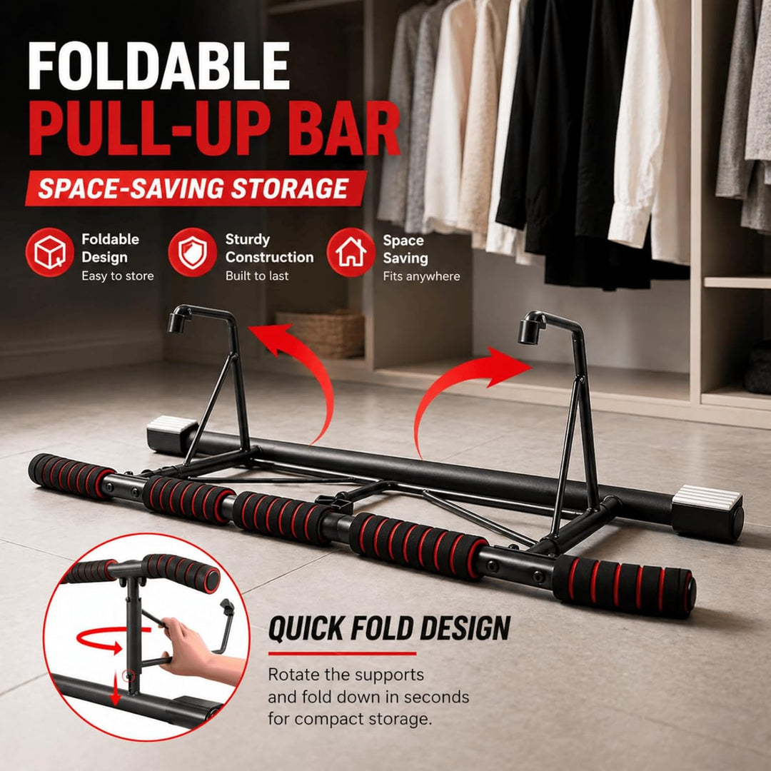 Klimmzugstange Türrahmen Ohne Schrauben, Pull Up Bar Door Frame mit Mehreren Griffpositionen für Vie