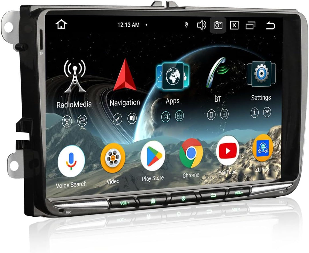 Erisin 9 Zoll Android 14 Acht-Kern 4GB+64GB DAB+ Autoradio Für VW Passat B6 Golf 5 Golf 6 Tiguan Tou