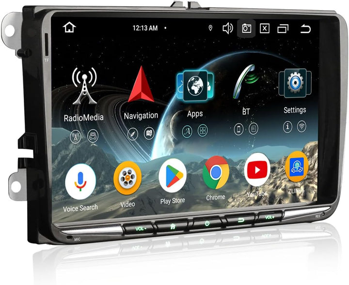 Erisin 9 Zoll Android 14 Acht-Kern 4GB+64GB DAB+ Autoradio Für VW Passat B6 Golf 5 Golf 6 Tiguan Tou