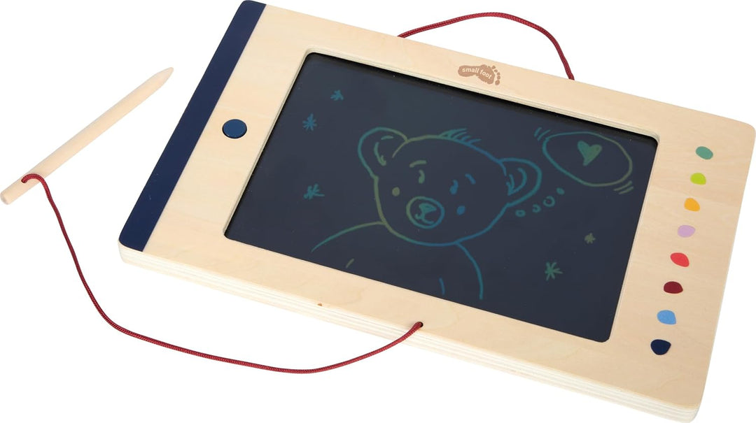 small Foot LCD Schreib- und Maltafel „Educate“, elektronische Schreibtafel mit Farbdisplay, für Kind