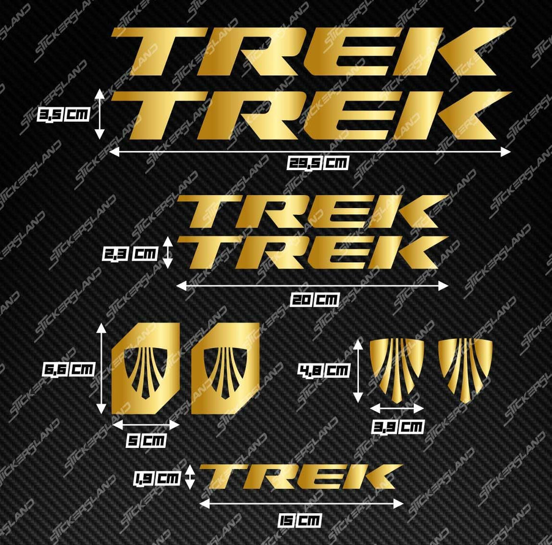 Stickersland® Aufkleber-Set kompatibel mit Rahmen Trek MTB Mountainbike und Helm | Decals Aufkleber