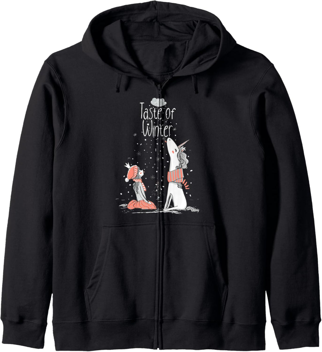Taste of Winter Geschmack des Winters Einhorn Mädchen Schnee Kapuzenjacke