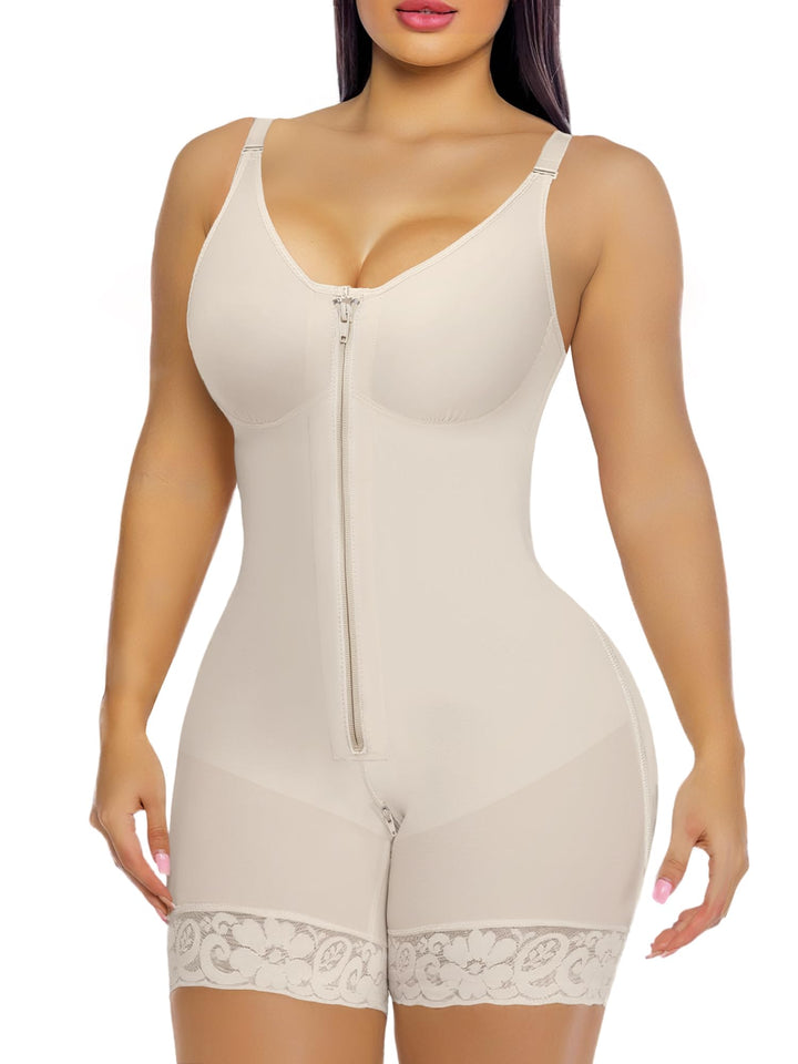 YIANNA Fajas Colombianas Shapewear Damen Body Bauchweg mit BH Shaper Stark Formend Miederbody Bodysu