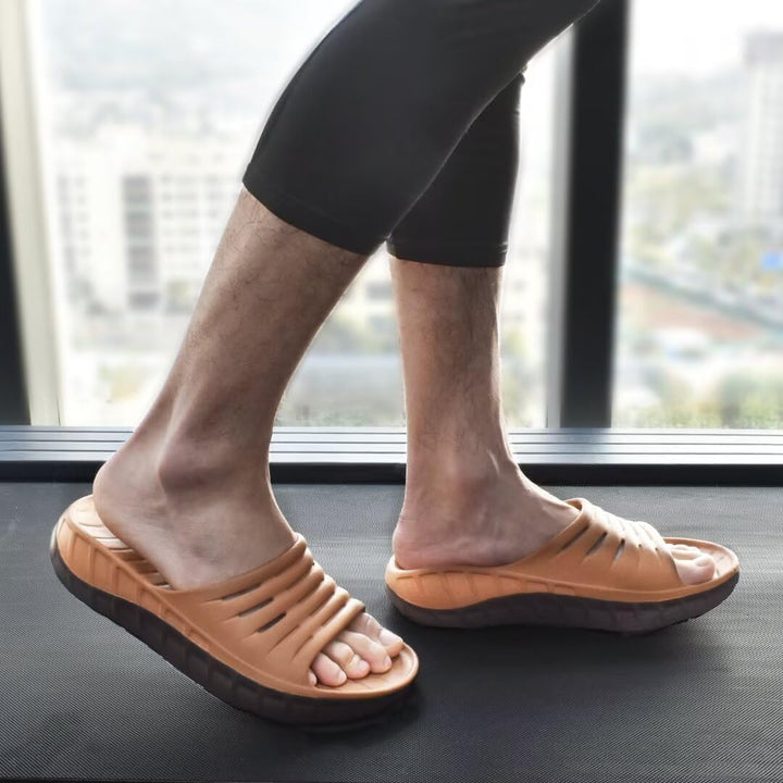 KuaiLu Recovery Sandalen Herren Bequeme Plantarfasziitis Schlappen Orthopädische Offene Zehen Männer