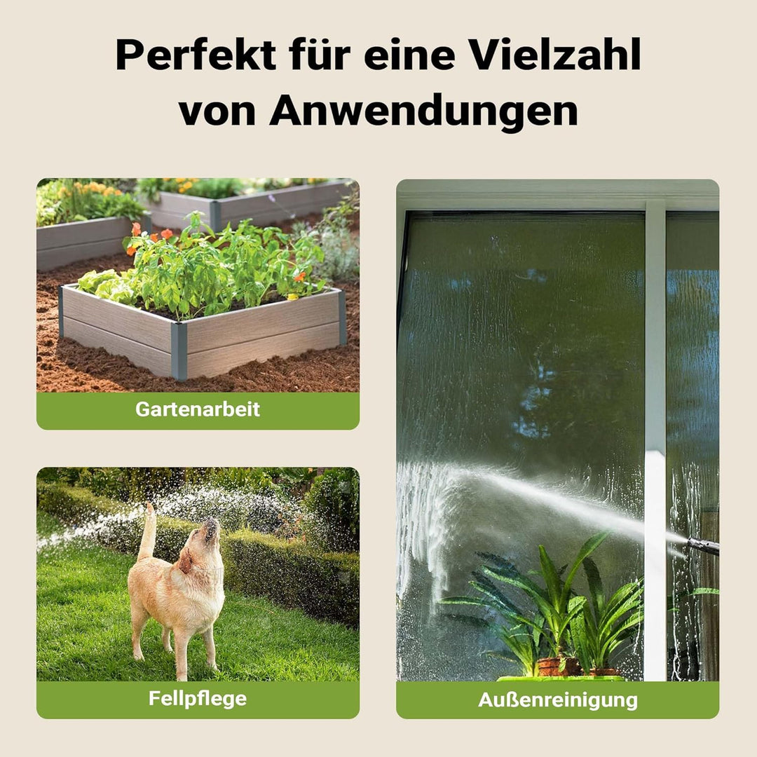 XPOtool Schlauchtrommel, Wand Schlauchbox mit Aufroll-Automatik und 30m Wasserschlauch, Gartenbewäss