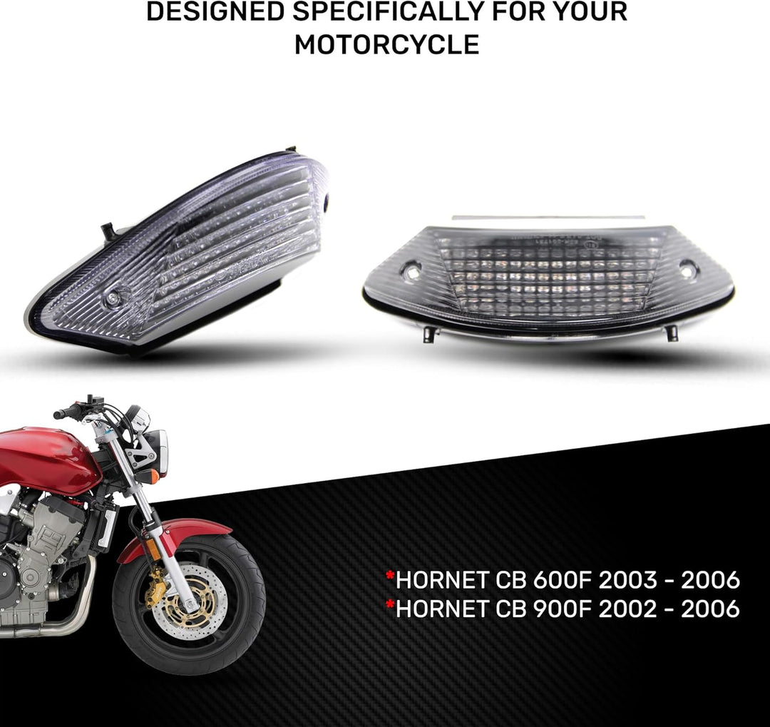 avdb-moto LED-Bremslicht mit integriertem Blinker kompatibel mit HORNET 600, CB600 F 2003-2006, Horn