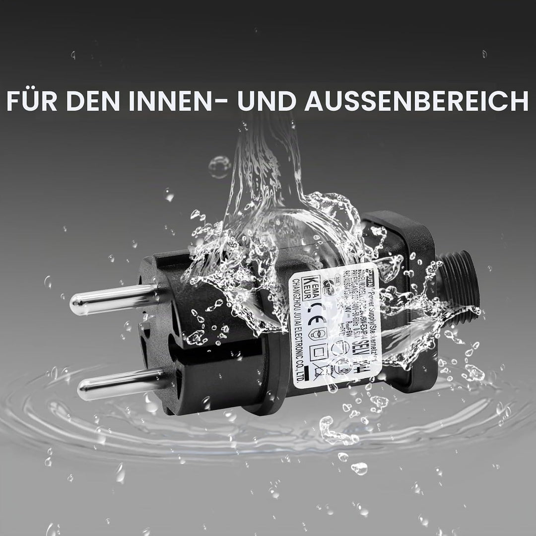 2 Stück LED-Transformator CZJUTAI IP44 Stromversorgung für Weihnachtsbeleuchtung mit Stecker – EU-St