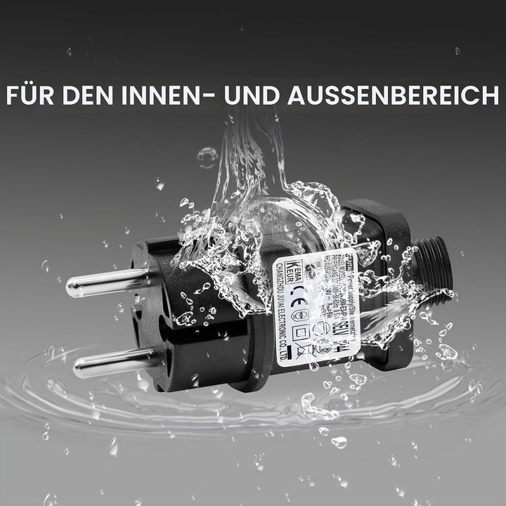 2 Stück LED-Transformator CZJUTAI IP44 Stromversorgung für Weihnachtsbeleuchtung mit Stecker – EU-St