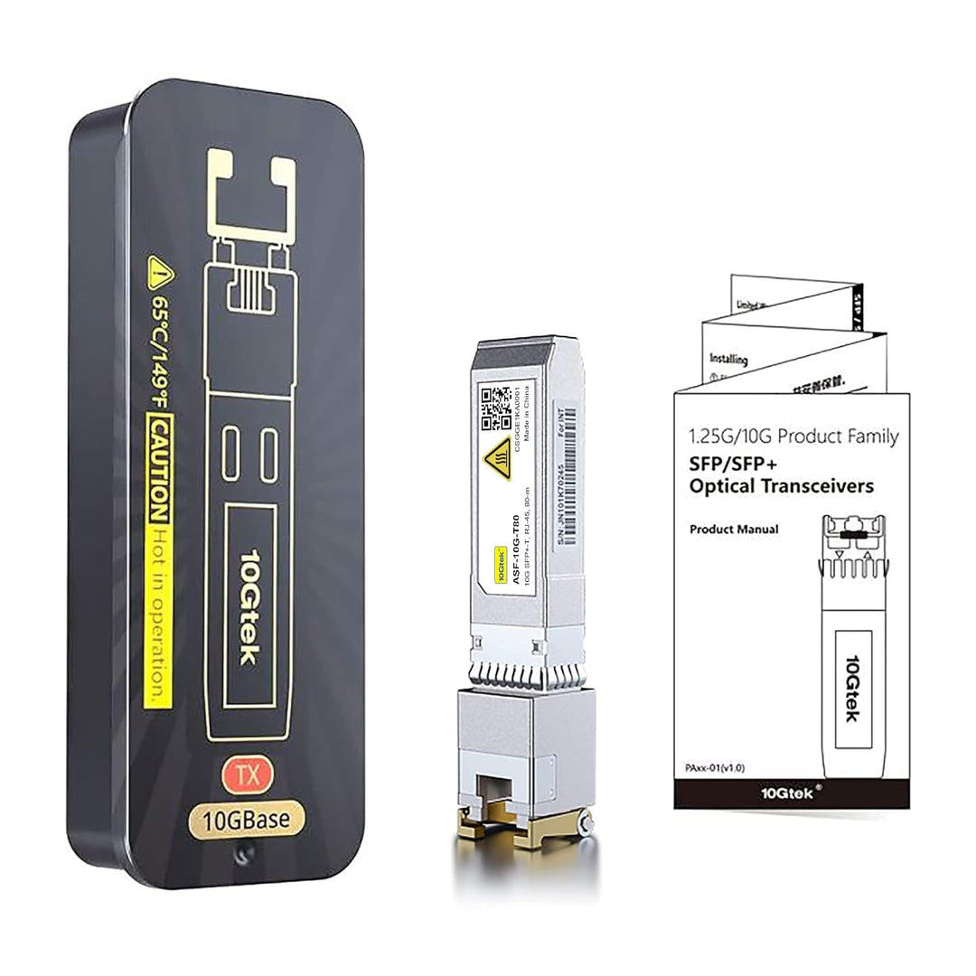 80-Meter 10G SFP+ auf RJ45 Modul, 10GBase-T Kupfer CAT.6a Transceiver Kompatibel für Cisco SFP-10G-T