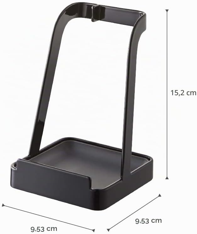 YAMAZAKI Home 2249 Tower Ständer für Schöpflöffel, Topfdeckel, Küchenutensilien, Schwarz 2248-P Schw