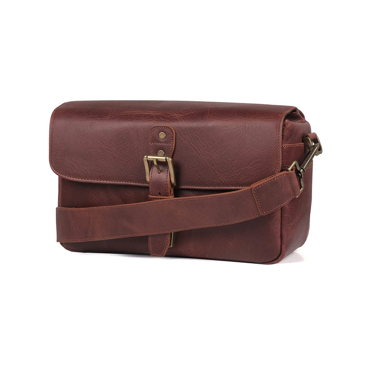 MegaGear MG1332 Torres Kameratasche - Kuriertasche aus echtem Leder für Spiegellose, Sofortbild- und