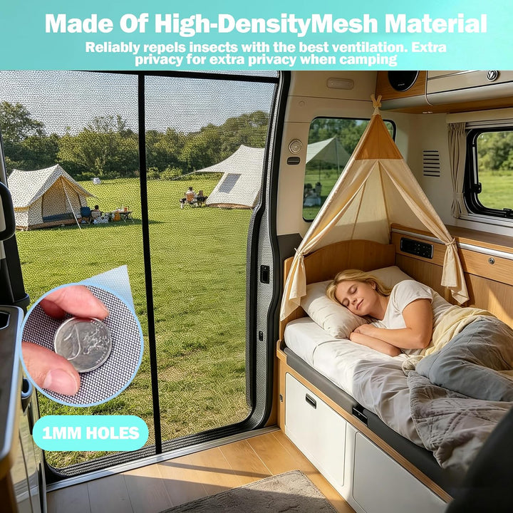 Moskitonetz Magnetisch Kompatibel VW T5 T6 für Schiebetür,Insektennetz &amp; Fliegengitter mit Schattenn