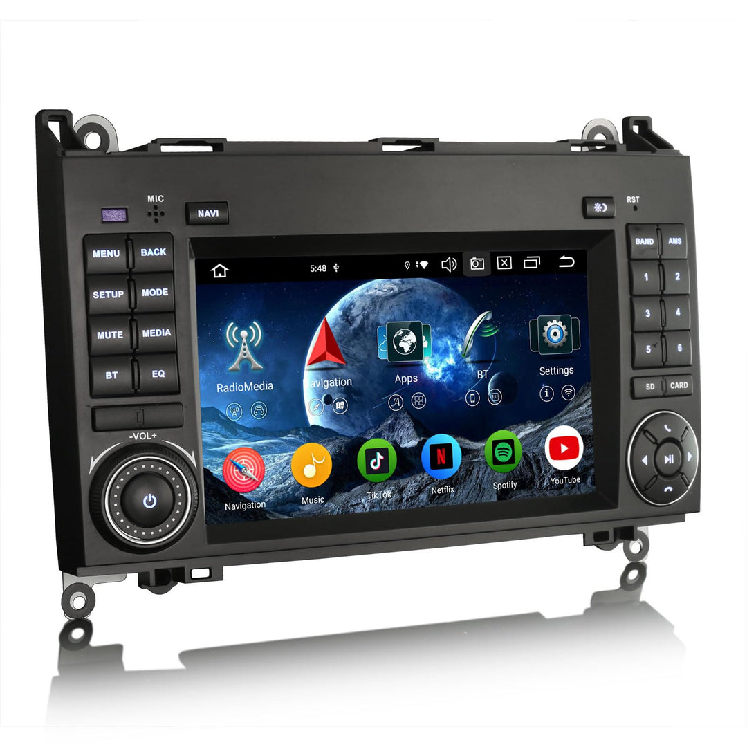Erisin Android 14 Autoradio 2Din GPS Navi für Mercedes Benz A/B Klasse W169 W245 Sprinter Viano Vito