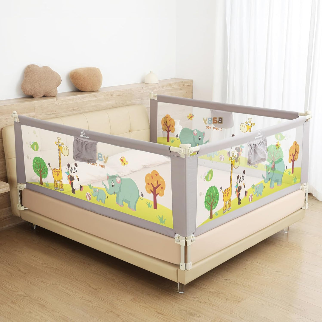 Bettgitter für Kleinkinder, 3 Stück Bettschutzgitter für Kinder Kinderbettgitter Babybettgitter Klap