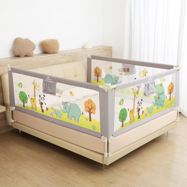 Bettgitter für Kleinkinder, 3 Stück Bettschutzgitter für Kinder Kinderbettgitter Babybettgitter Klap