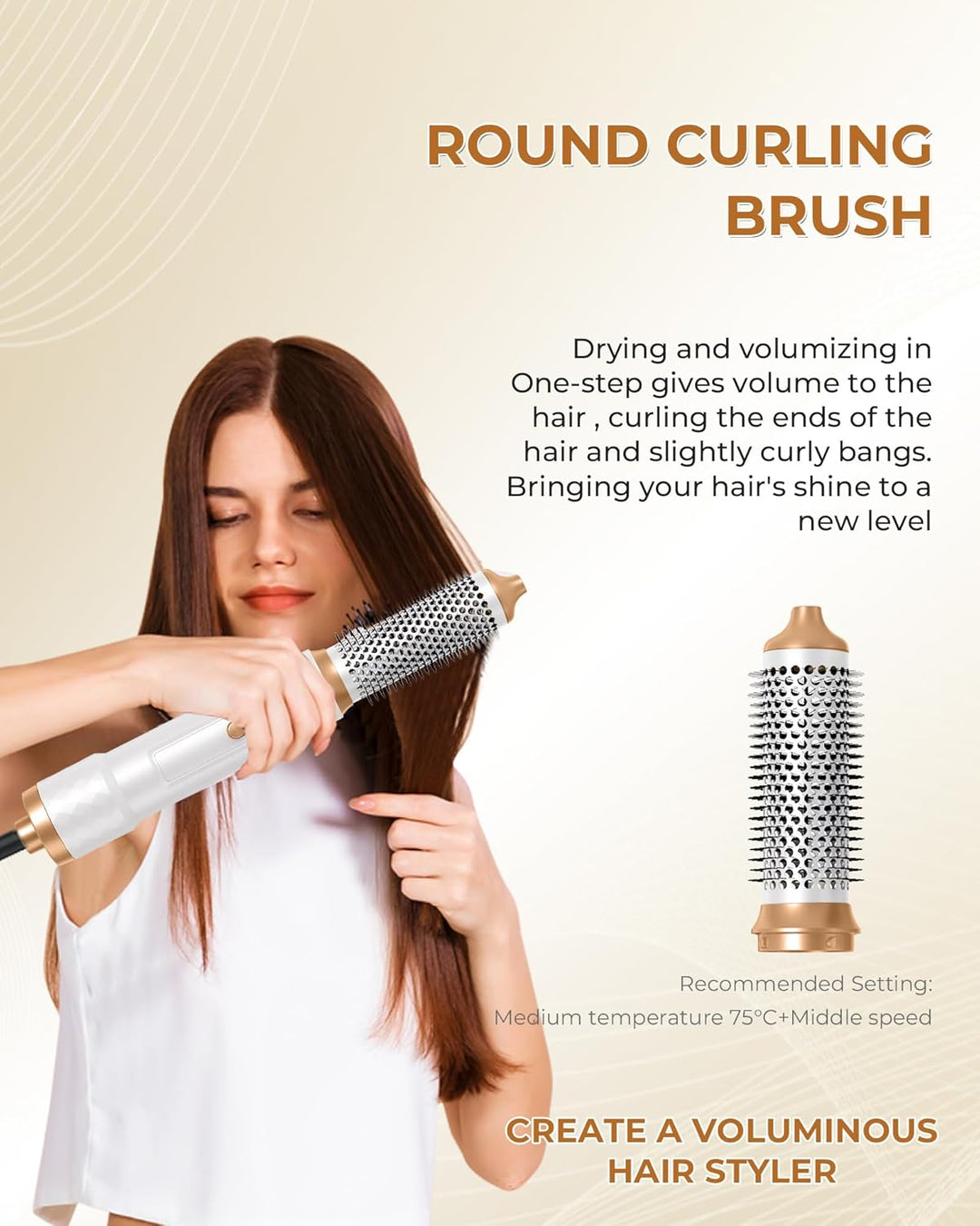 UKLISS Airstyler 6 in 1, Haarstyler & Haartrockner mit Automatisch Wrap Lockenstab, Hair Dryer, Ther