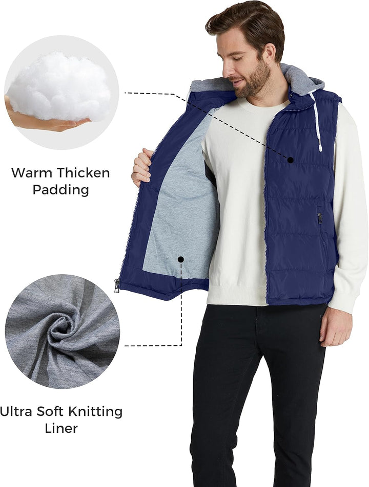 ZSHOW Herren Winter Weste Gesteppte Polsterung Puffer Ärmellos Jacke Warme Outdoor Weste Körperwärme