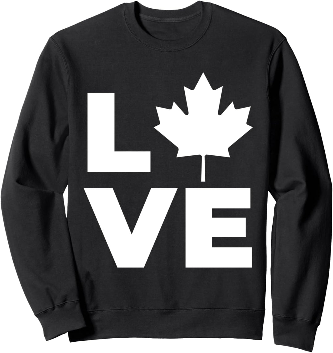 Kanada Flagge Liebe LVE Kanada Ahornblatt Sweatshirt