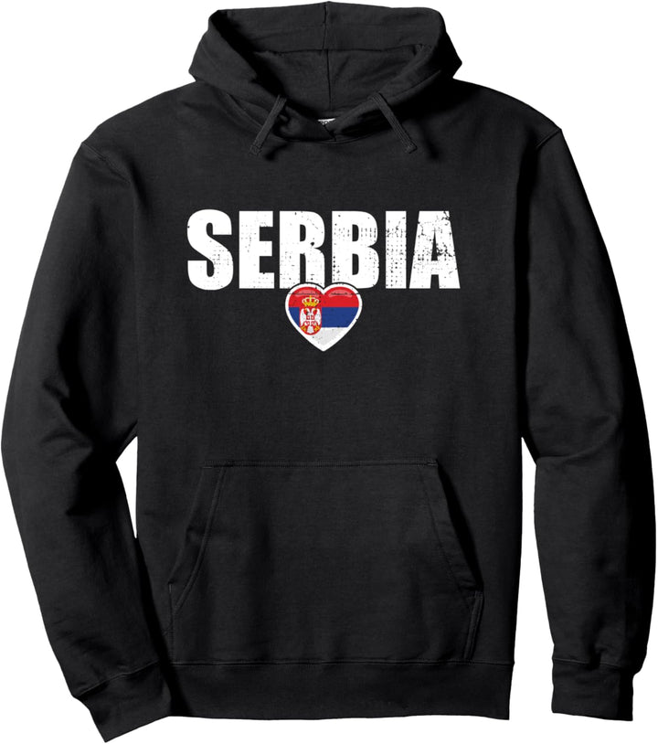 Serbia Herz Serbien Serbische Flagge Stolzer Serbe Pullover Hoodie