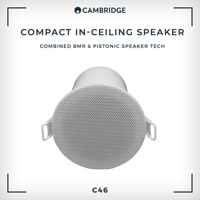 Cambridge Audio Minx C46 - Kompakter Deckeneinbaulautsprecher mit BMR-Lautsprechertechnologie - pass