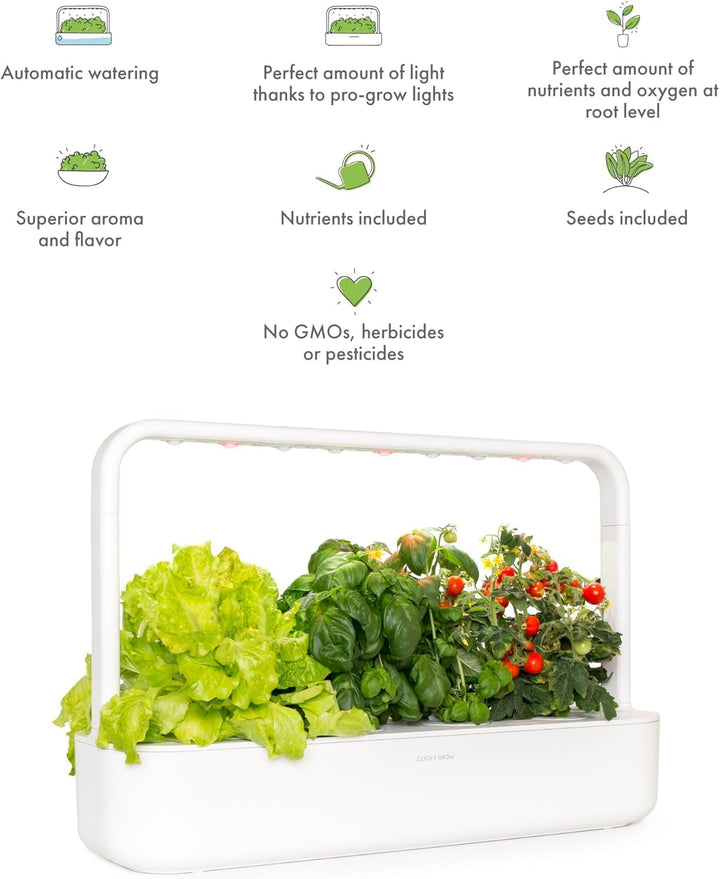 Click and Grow Growbox, Smart Garden, einfacher als Hydroponisches anzuchtsystem, Indoor Garten, krä