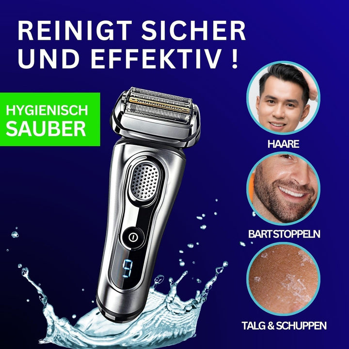 GlobaClean Scherkopfreiniger Nachfüllflüssigkeit 2x 1l - Geeignet zum Nachfüllen von Braun Clean & R