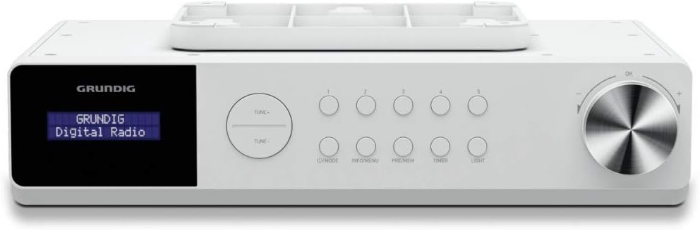 Grundig DKR 1000 BT DAB + Küchenradio mit Bluetooth und DAB + Empfang Weiss weiss Küchenradio mit DA