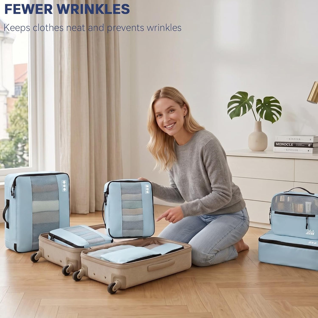 MURISE Koffer Organizer 8 Stück, Packing Cubes für Urlaub und Reisen, Packwürfel Packtaschen für Kof