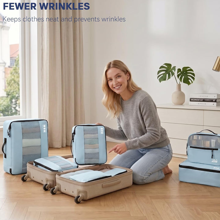 MURISE Koffer Organizer 8 Stück, Packing Cubes für Urlaub und Reisen, Packwürfel Packtaschen für Kof