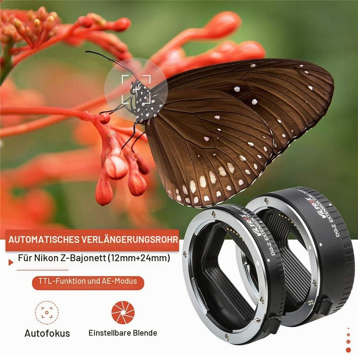 Viltrox DG-Z Autofokus Zwischenringe Makro Verlängerungsring-Set 12mm+24mm für Nikon Z-Mount Z6 Z7 Z