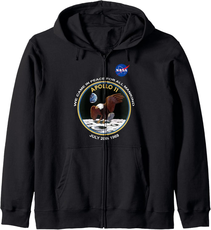 NASA Apollo 11 Patch We Came In Peace Moon Landing Kapuzenjacke