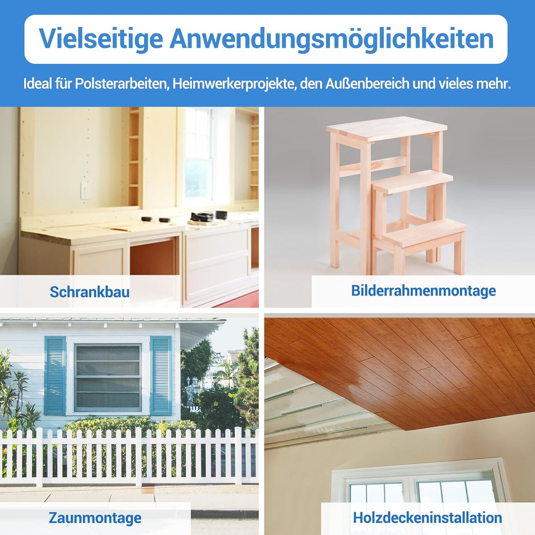 meite Edelstahl Stauchkopfnägel 18GA / 25 mm, Tackernägel 25mm Edelstahl 304 18GA Nägel für Druckluf