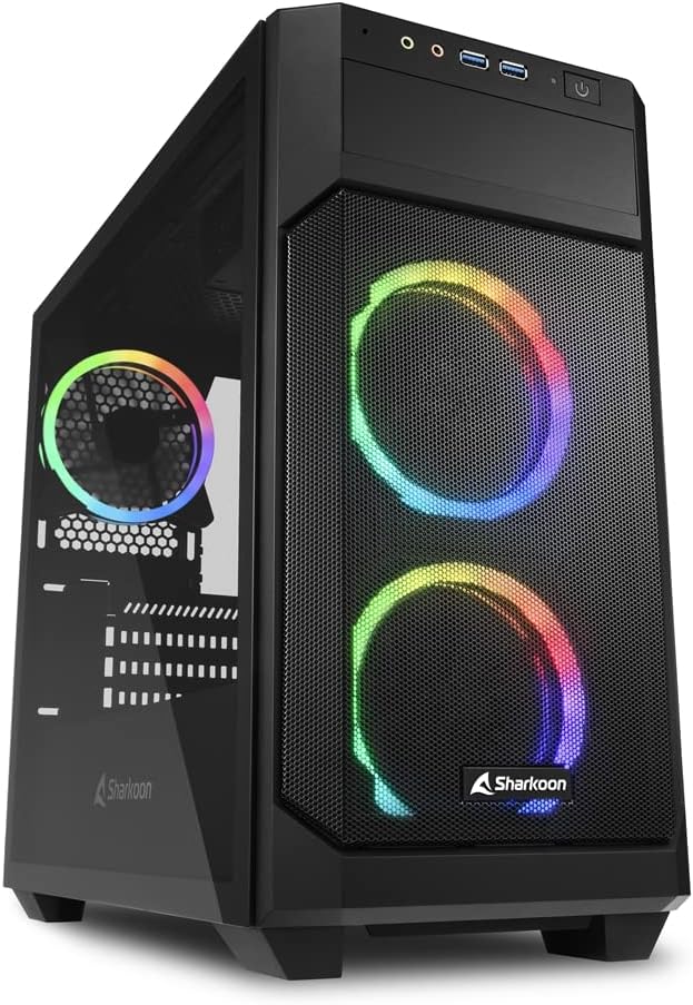 Sharkoon V1000 RGB, mATX Gaming PC Gehäuse Classic