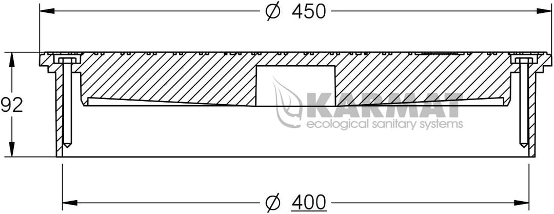 KARMAT Kunstoff Schachtabdeckung P400 Schachtdeckel DN 400 bis 7,5 t für Vollwandrohr | Abdeckung |