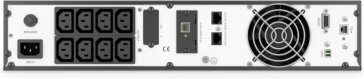 DIGITUS OnLine USV-System - 1 kVA / 1 kW - 19-Zoll 2HE Montage - Echte Doppelwandler-Technologie - U