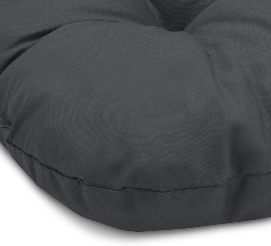 Beautissu 4er Set Sitzkissen 40x40 cm Lisa Anthrazit - weiche Indoor &amp; Outdoor Kissen mit 8cm Schaum