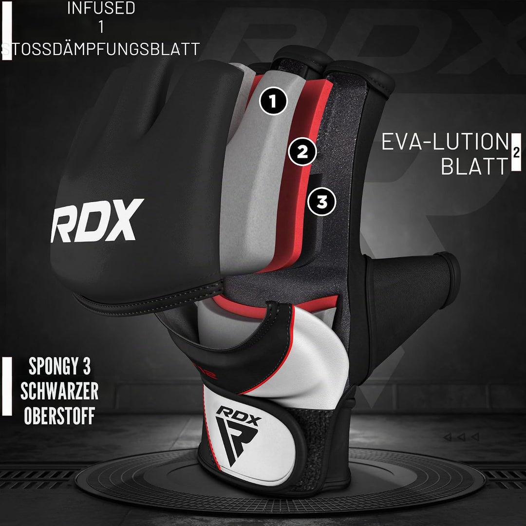 RDX Profi MMA Handschuhe Grappling Sparring Training, Maya Hide Leder, Kickboxen Kampfsport Gepolste