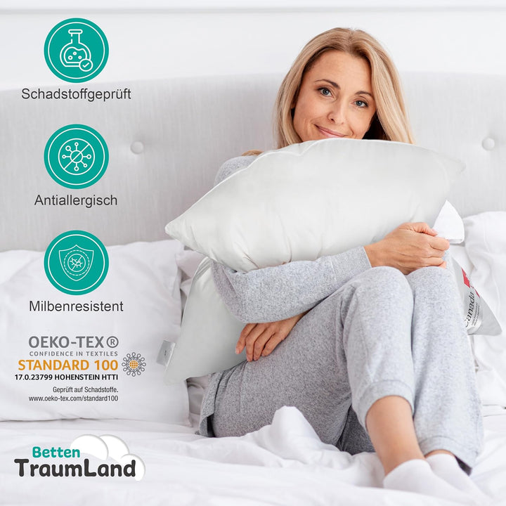 Canada warmes Winter 4-cm Daunen Kassettenstegbett Daunenbett Canada 100% Daune 100% Natur Daunendec