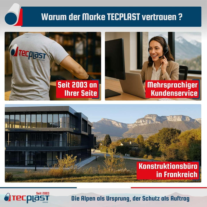 Landwirtschaftliche Abdeckplane 8x12 m - TECPLAST 150AG - Blau und Grün - Hohe Qualität - wasserdich