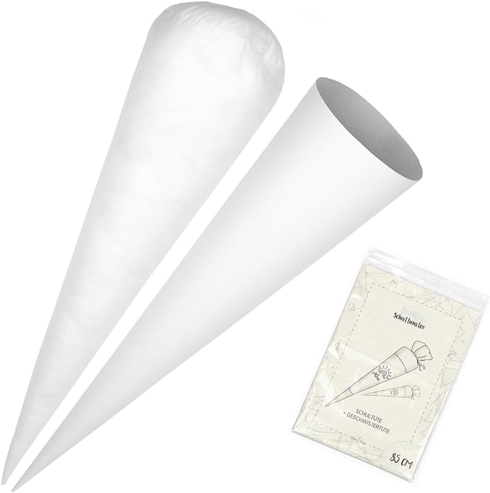 Set Rohling + Kissen für Schultüte inkl. Schnittmuster 70 cm 85 cm DIY Bastelset Nähset (85 cm), 85